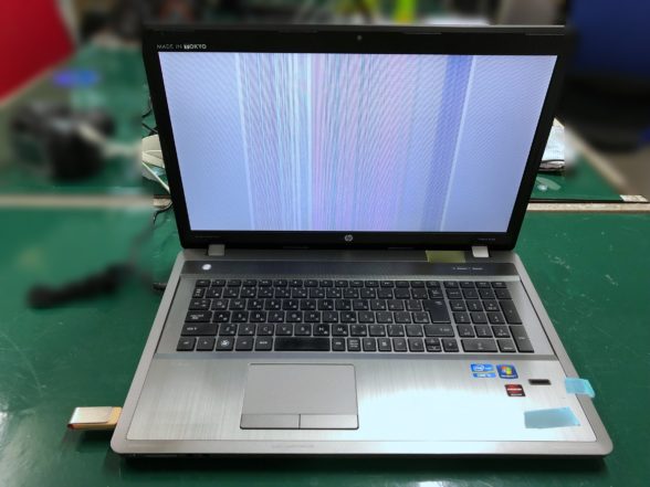HP ProBook 4740s 角度を変えると表示が乱れる 液晶ケーブル交換とSSD 